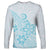 Polynesia Long Sleeve Shirt Plumeria Turquoise Curves LT7 Unisex Turquoise - Polynesian Pride