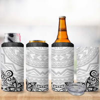 Polynesia 4 in 1 Can Cooler Tumbler Plumeria White Curves