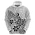 Polynesia Hoodie Plumeria White Curves LT7 - Polynesian Pride