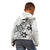 Polynesia Kid Hoodie Plumeria White Curves LT7 - Polynesian Pride
