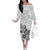 Polynesia Off The Shoulder Long Sleeve Dress Plumeria White Curves LT7 Women White - Polynesian Pride