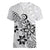 Polynesia Women V Neck T Shirt Plumeria White Curves LT7 Female White - Polynesian Pride