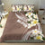 Aloha Hawaii Festive Bedding Set Frangipani Lace Classic - Beige