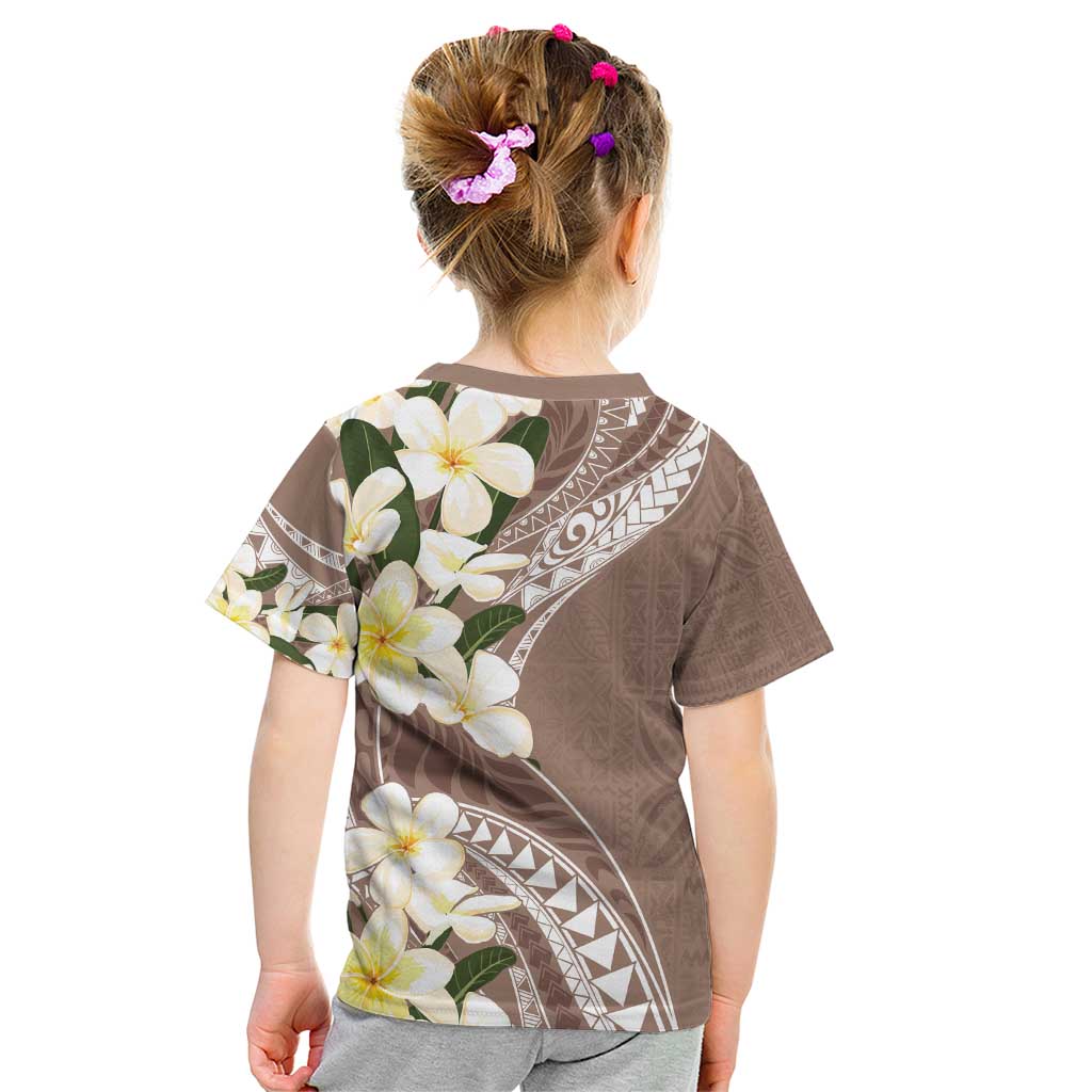 Aloha Hawaii Festive Kid T Shirt Frangipani Lace Classic - Beige