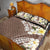 Aloha Hawaii Festive Quilt Bed Set Frangipani Lace Classic - Beige