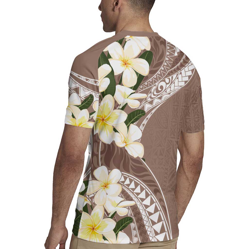 Aloha Hawaii Festive Rugby Jersey Frangipani Lace Classic - Beige