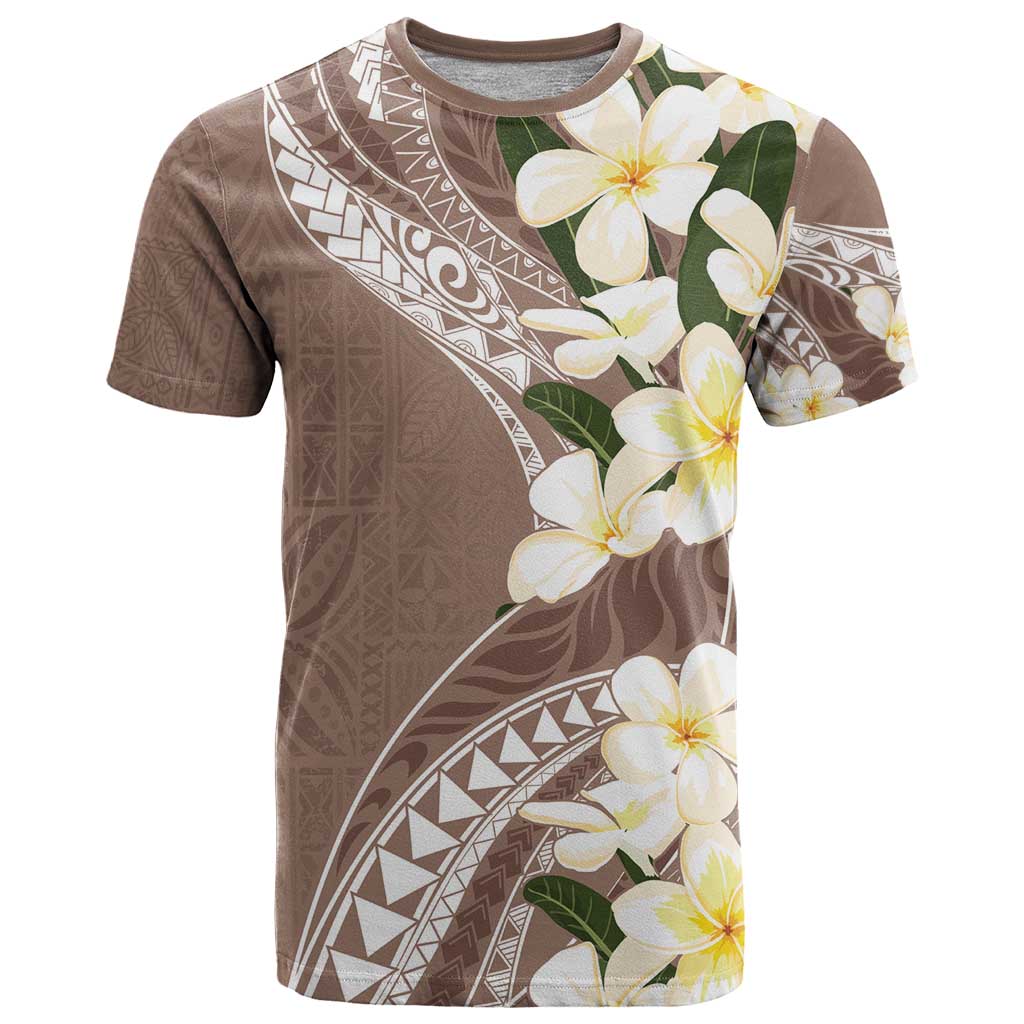 Aloha Hawaii Festive T Shirt Frangipani Lace Classic - Beige