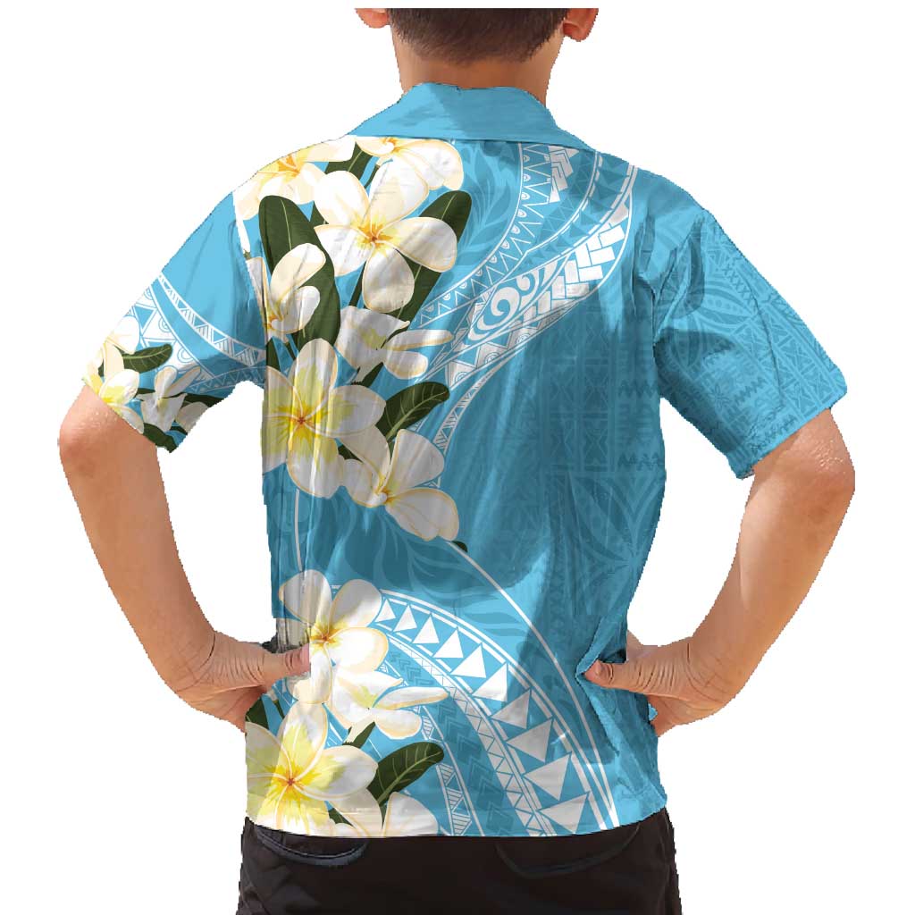Aloha Hawaii Festive Family Matching Mermaid Dress and Hawaiian Shirt Frangipani Lace Classic - Turquoise LT7 - Polynesian Pride