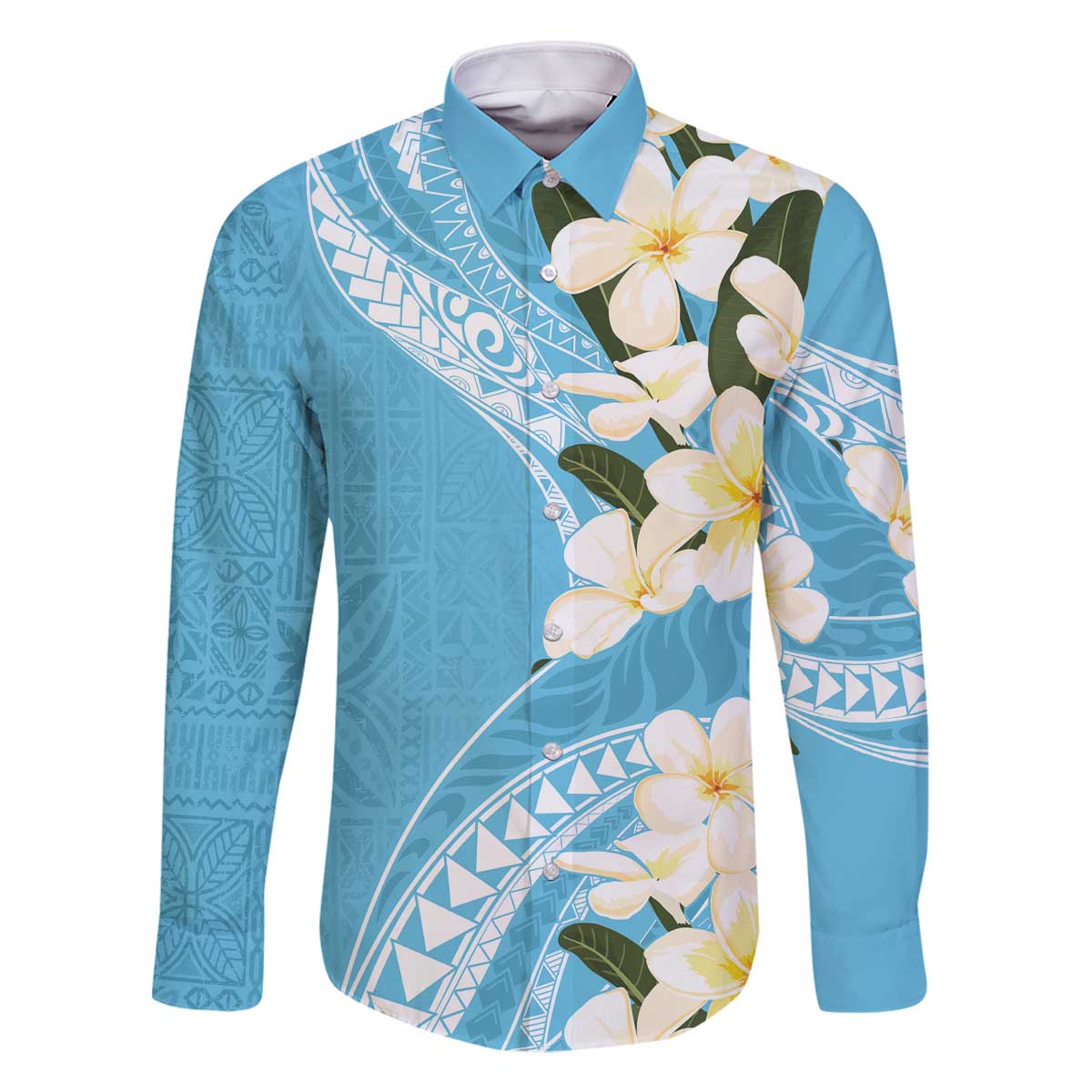 Aloha Hawaii Festive Family Matching Off Shoulder Short Dress and Hawaiian Shirt Frangipani Lace Classic - Turquoise