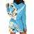 Aloha Hawaii Festive Hoodie Dress Frangipani Lace Classic - Turquoise