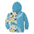 Aloha Hawaii Festive Kid Hoodie Frangipani Lace Classic - Turquoise