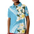Aloha Hawaii Festive Kid Polo Shirt Frangipani Lace Classic - Turquoise
