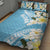 Aloha Hawaii Festive Quilt Bed Set Frangipani Lace Classic - Turquoise