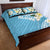 Aloha Hawaii Festive Quilt Bed Set Frangipani Lace Classic - Turquoise