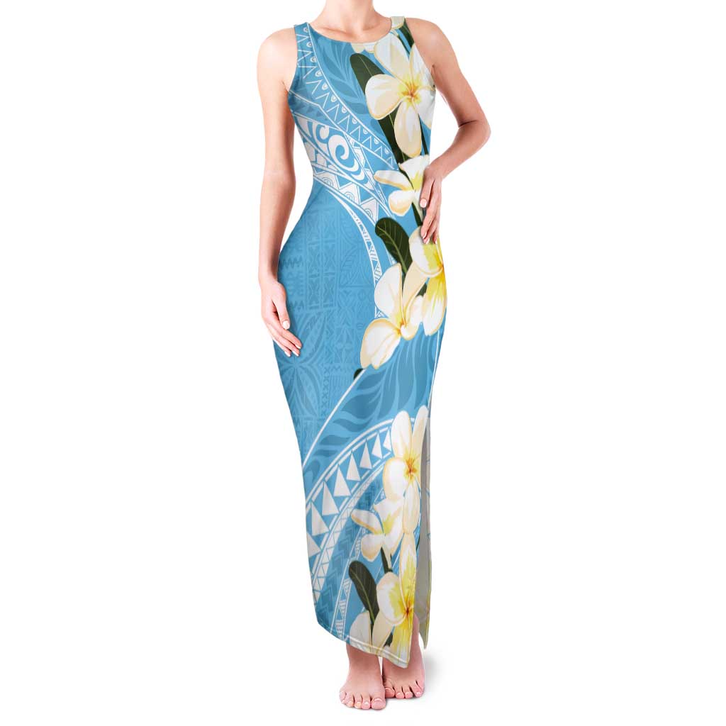 Aloha Hawaii Festive Tank Maxi Dress Frangipani Lace Classic - Turquoise LT7 Women Turquoise - Polynesian Pride