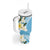 Aloha Hawaii Festive Tumbler With Handle Frangipani Lace Classic - Turquoise