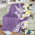 Aloha Hawaii Festive Blanket Frangipani Lace Classic - Lavender