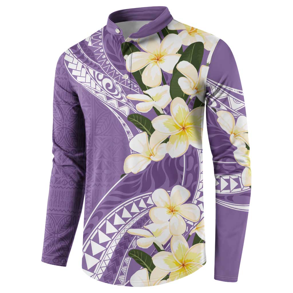 Aloha Hawaii Festive Button Sweatshirt Frangipani Lace Classic - Lavender