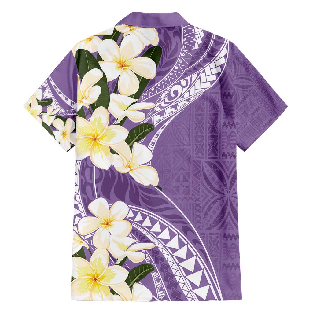 Aloha Hawaii Festive Family Matching Off Shoulder Maxi Dress and Hawaiian Shirt Frangipani Lace Classic - Lavender LT7 - Polynesian Pride