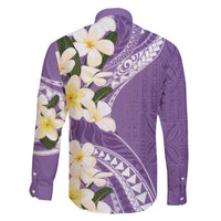 Aloha Hawaii Festive Family Matching Puletasi and Hawaiian Shirt Frangipani Lace Classic - Lavender LT7 - Polynesian Pride