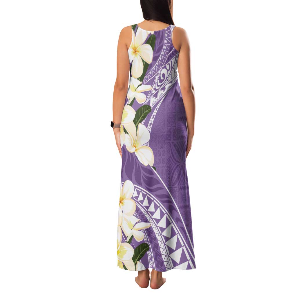 Aloha Hawaii Festive Family Matching Tank Maxi Dress and Hawaiian Shirt Frangipani Lace Classic - Lavender