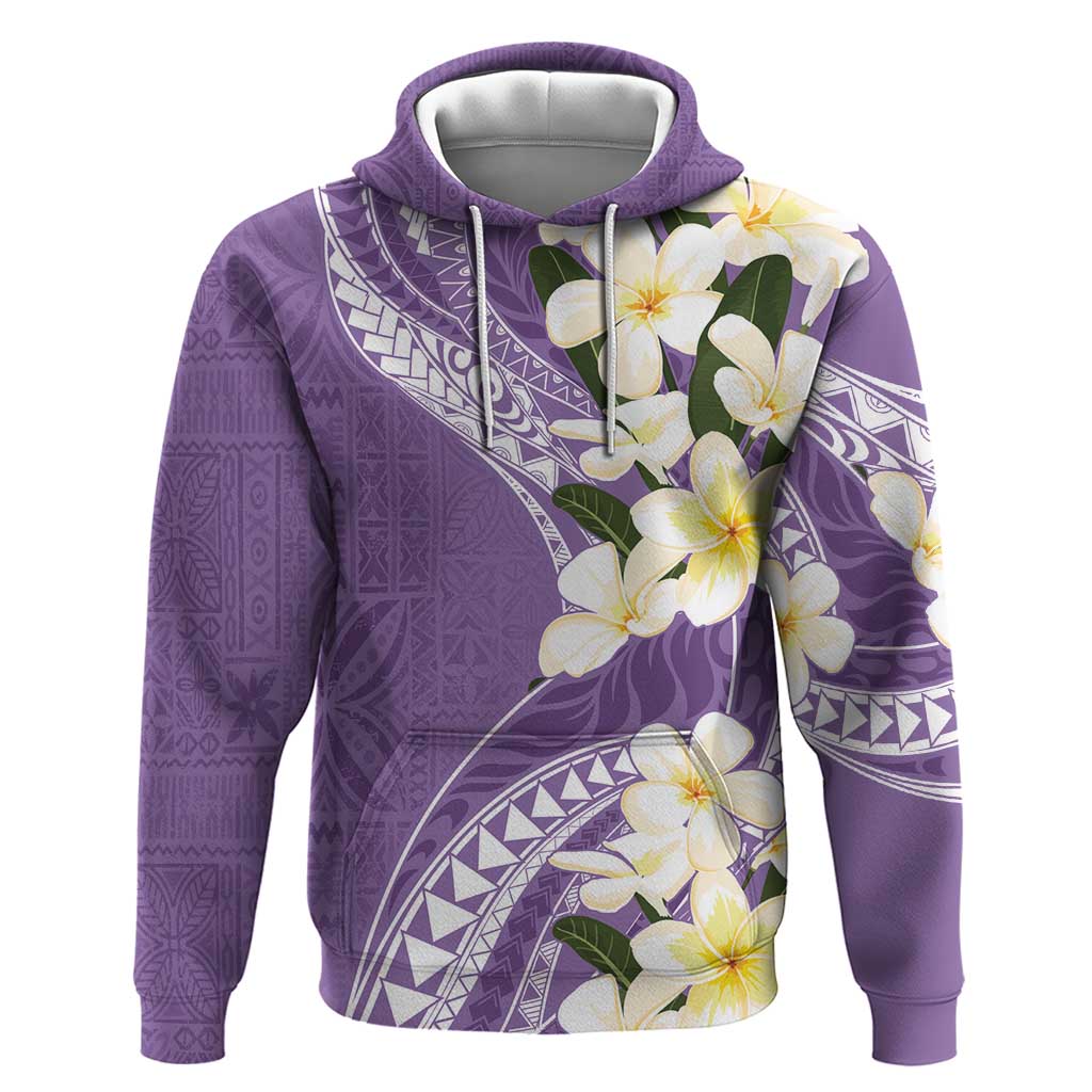 Aloha Hawaii Festive Hoodie Frangipani Lace Classic - Lavender