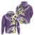 Aloha Hawaii Festive Hoodie Frangipani Lace Classic - Lavender