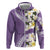 Aloha Hawaii Festive Hoodie Frangipani Lace Classic - Lavender