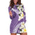 Aloha Hawaii Festive Hoodie Dress Frangipani Lace Classic - Lavender