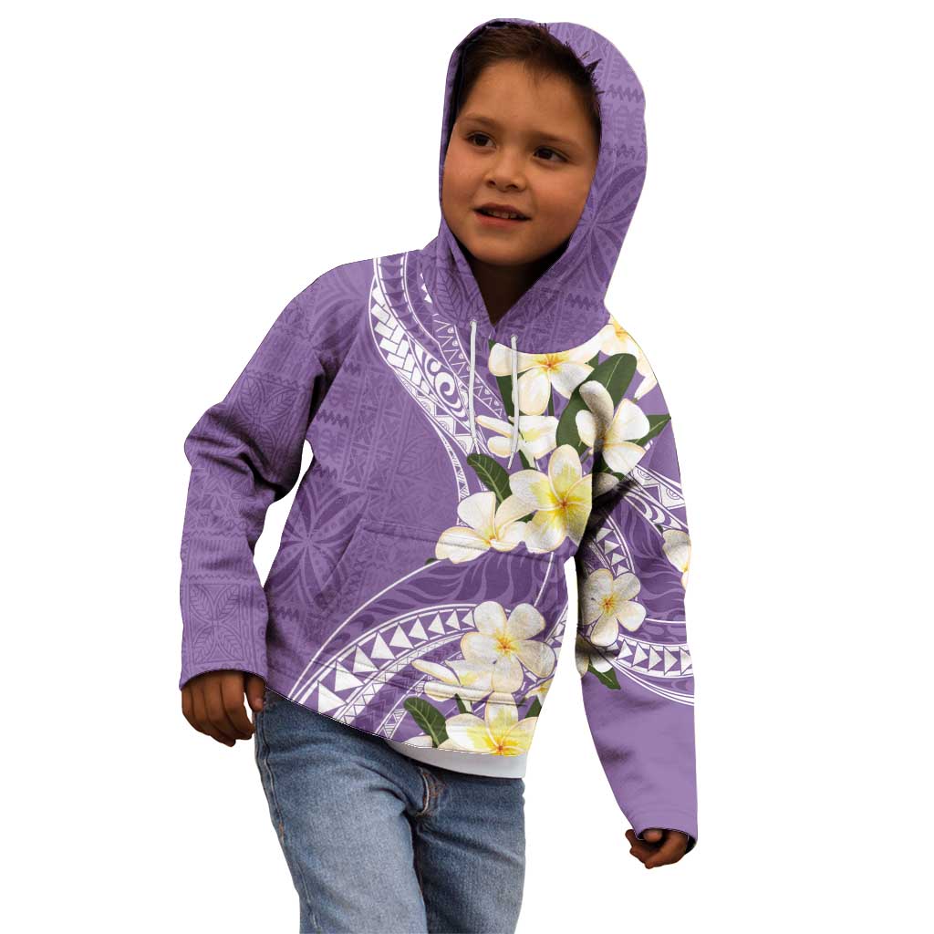 Aloha Hawaii Festive Kid Hoodie Frangipani Lace Classic - Lavender