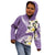 Aloha Hawaii Festive Kid Hoodie Frangipani Lace Classic - Lavender