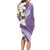 Aloha Hawaii Festive Long Sleeve Bodycon Dress Frangipani Lace Classic - Lavender