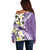 Aloha Hawaii Festive Off Shoulder Sweater Frangipani Lace Classic - Lavender