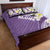 Aloha Hawaii Festive Quilt Bed Set Frangipani Lace Classic - Lavender