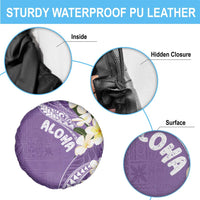 Aloha Hawaii Festive Spare Tire Cover Frangipani Lace Classic - Lavender