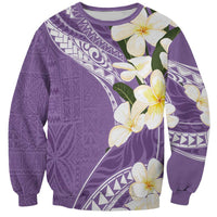 Aloha Hawaii Festive Sweatshirt Frangipani Lace Classic - Lavender