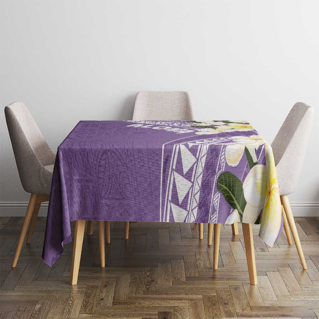 Aloha Hawaii Festive Tablecloth Frangipani Lace Classic - Lavender