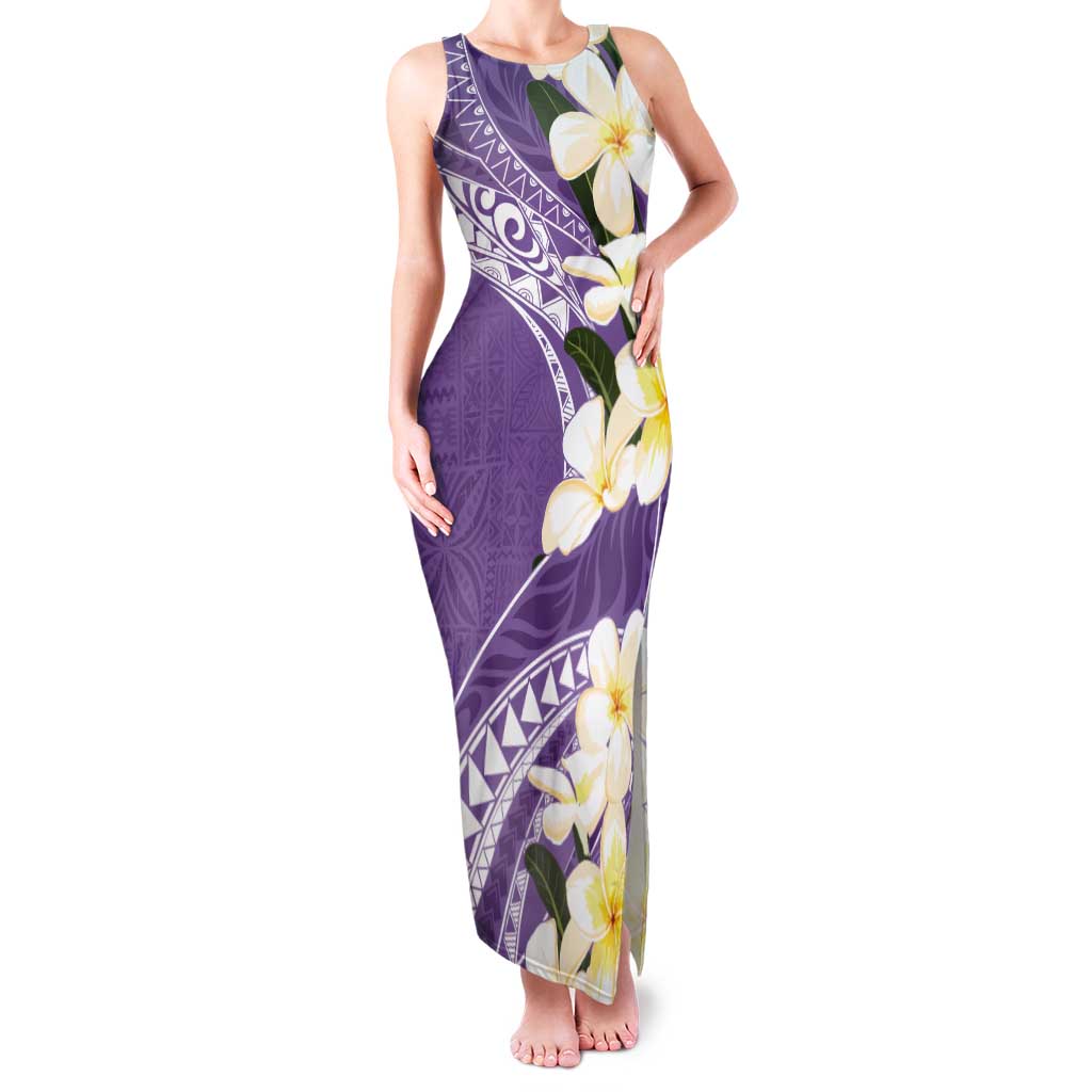 Aloha Hawaii Festive Tank Maxi Dress Frangipani Lace Classic - Lavender