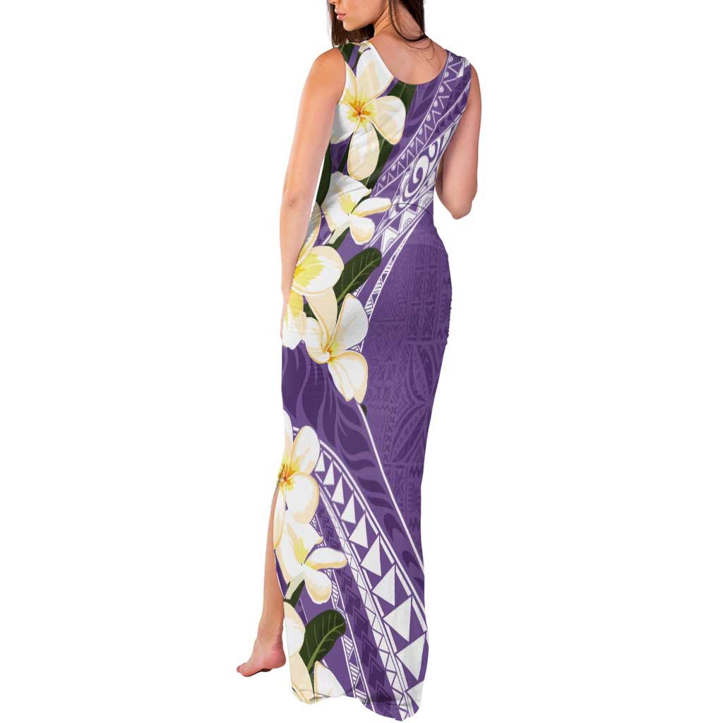 Aloha Hawaii Festive Tank Maxi Dress Frangipani Lace Classic - Lavender