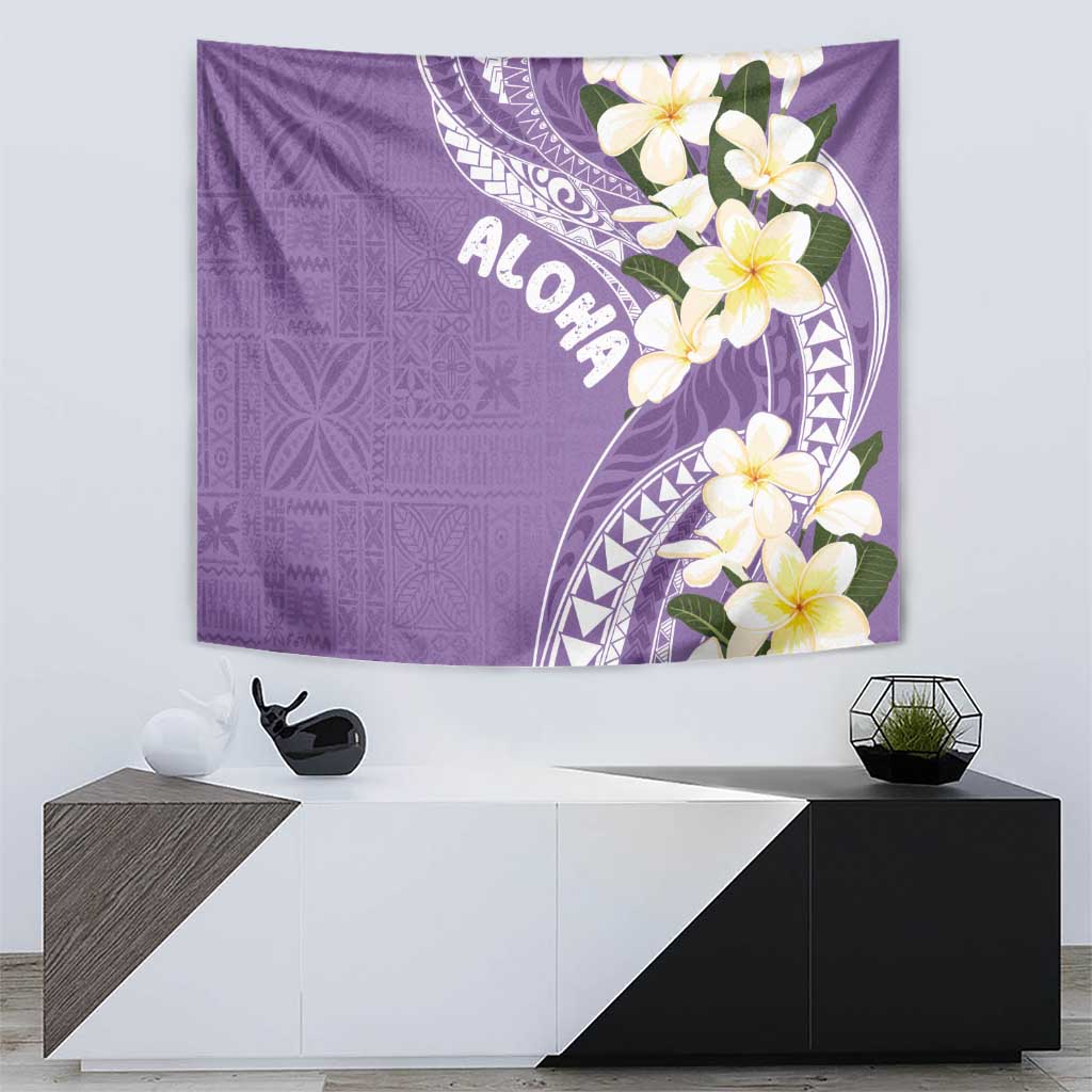 Aloha Hawaii Festive Tapestry Frangipani Lace Classic - Lavender