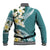 Aloha Hawaii Festive Baseball Jacket Frangipani Lace Classic - Teal