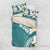 Aloha Hawaii Festive Bedding Set Frangipani Lace Classic - Teal