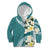 Aloha Hawaii Festive Kid Hoodie Frangipani Lace Classic - Teal