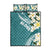 Aloha Hawaii Festive Quilt Bed Set Frangipani Lace Classic - Teal