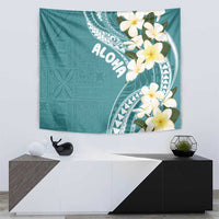 Aloha Hawaii Festive Tapestry Frangipani Lace Classic - Teal
