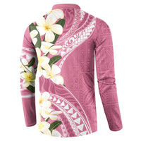 Aloha Hawaii Festive Button Sweatshirt Frangipani Lace Classic - Rosy