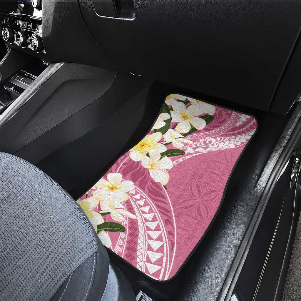 Aloha Hawaii Festive Car Mats Frangipani Lace Classic - Rosy