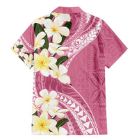 Aloha Hawaii Festive Family Matching Mermaid Dress and Hawaiian Shirt Frangipani Lace Classic - Rosy
