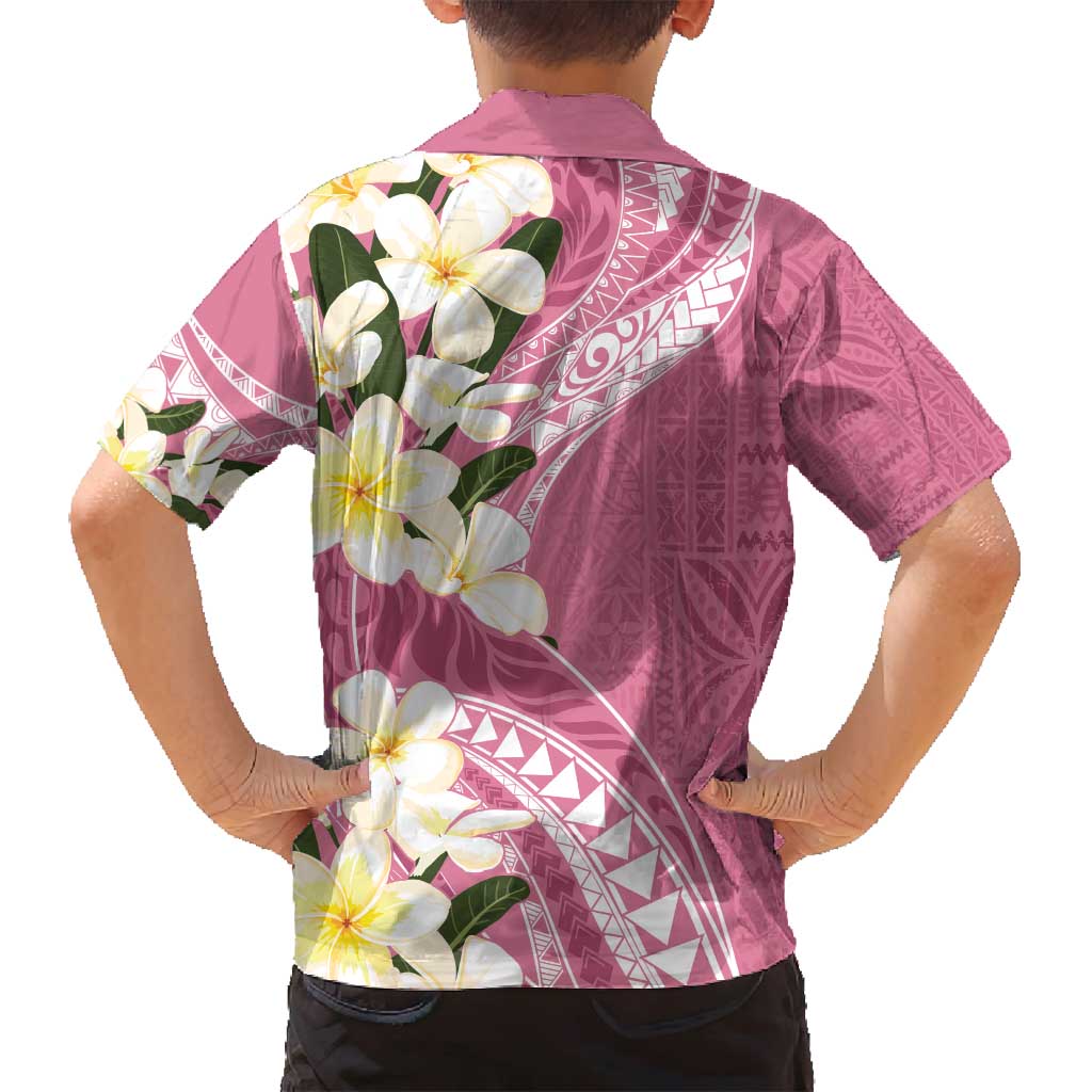 Aloha Hawaii Festive Family Matching Off Shoulder Maxi Dress and Hawaiian Shirt Frangipani Lace Classic - Rosy LT7 - Polynesian Pride