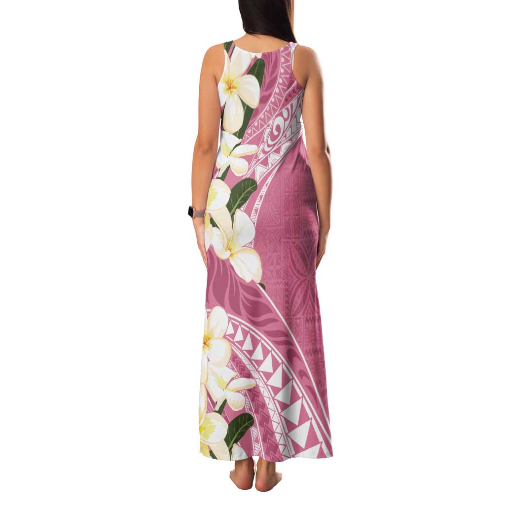 Aloha Hawaii Festive Family Matching Tank Maxi Dress and Hawaiian Shirt Frangipani Lace Classic - Rosy